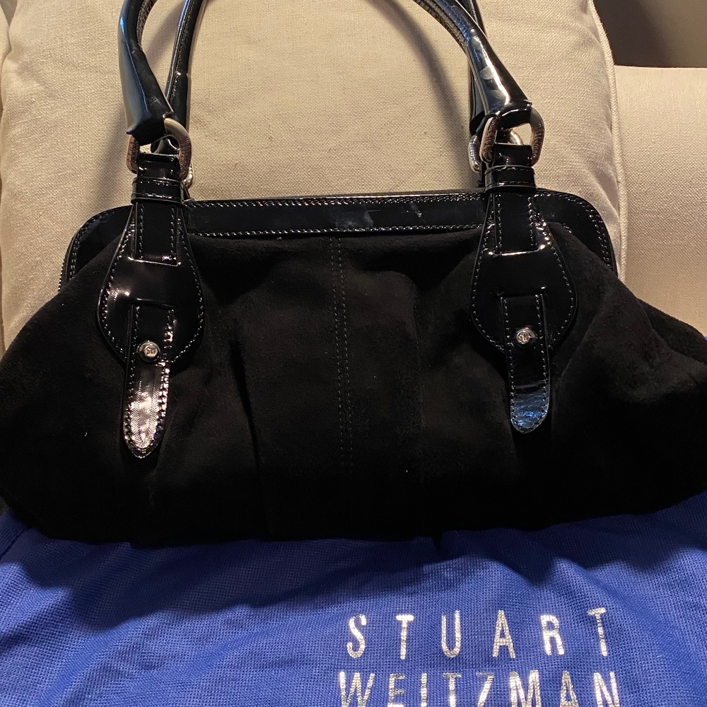 Stuart Weitzman suede handbag